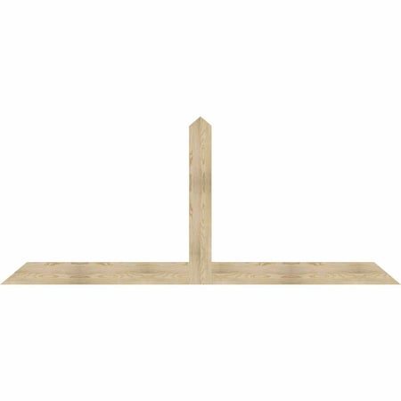 Ekena Millwork Portland Rough Sawn Timber Gable Bracket, Douglas Fir, 108"W x 45"H x 2"D x 6"F, 10/12 Pitch GBW108X45X0206POR00RDF